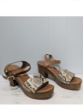 Seychelles Jump For Joy Platform Sandals Size 8.5 Suede Slingback‎